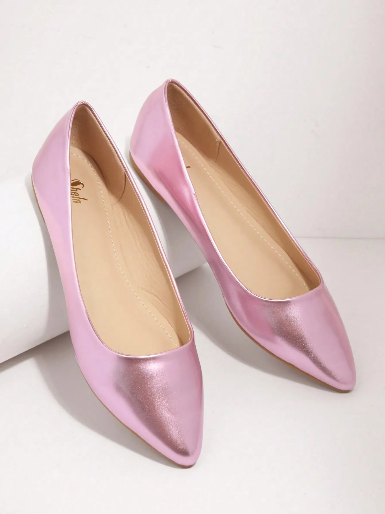 Patent Closed Toe Ballet Flats