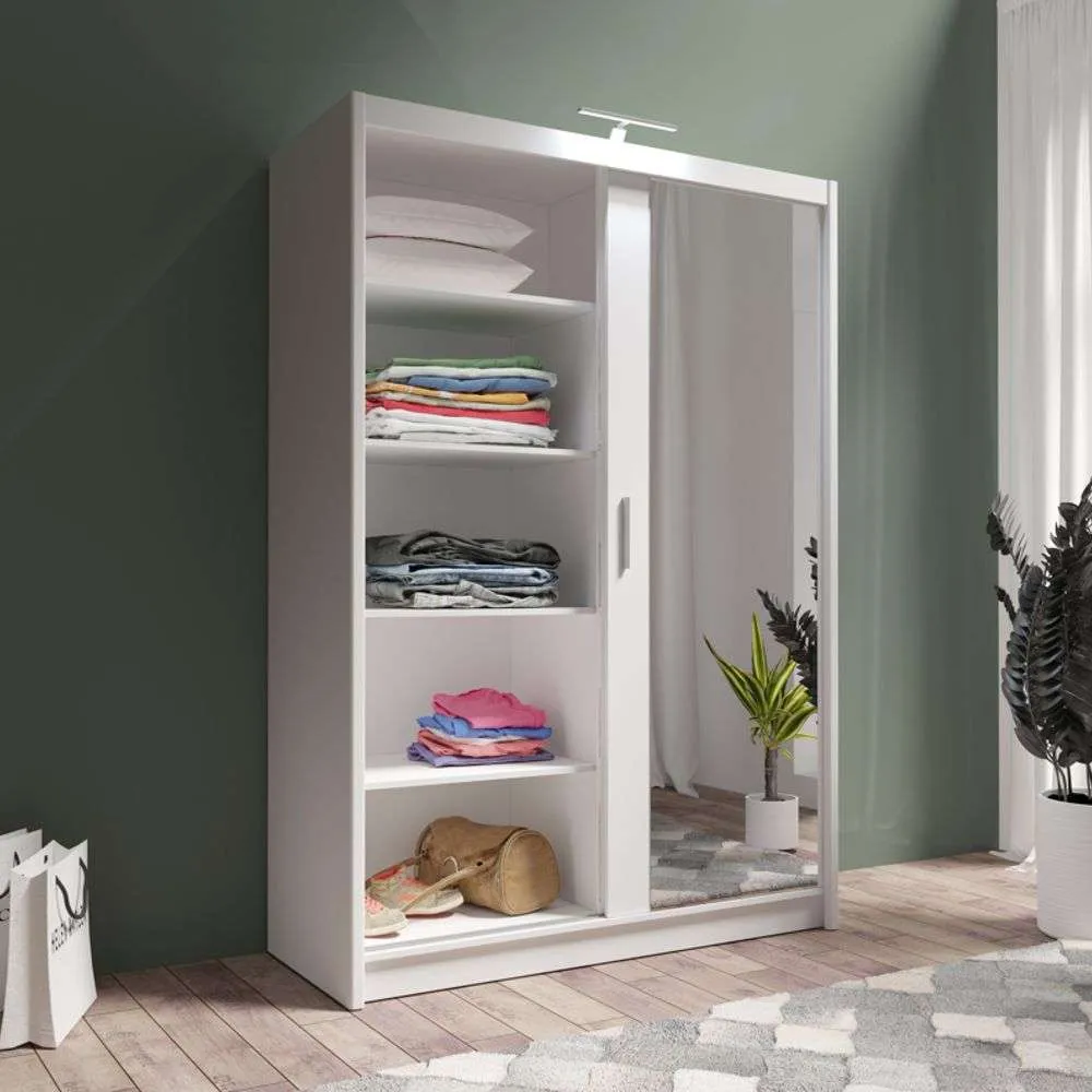 Piper 150cm Sliding Door Wardrobe White