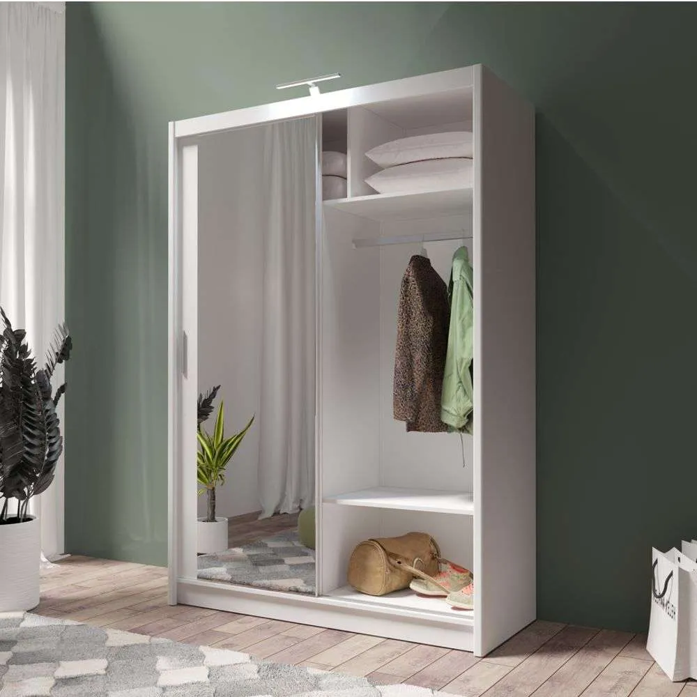 Piper 150cm Sliding Door Wardrobe White