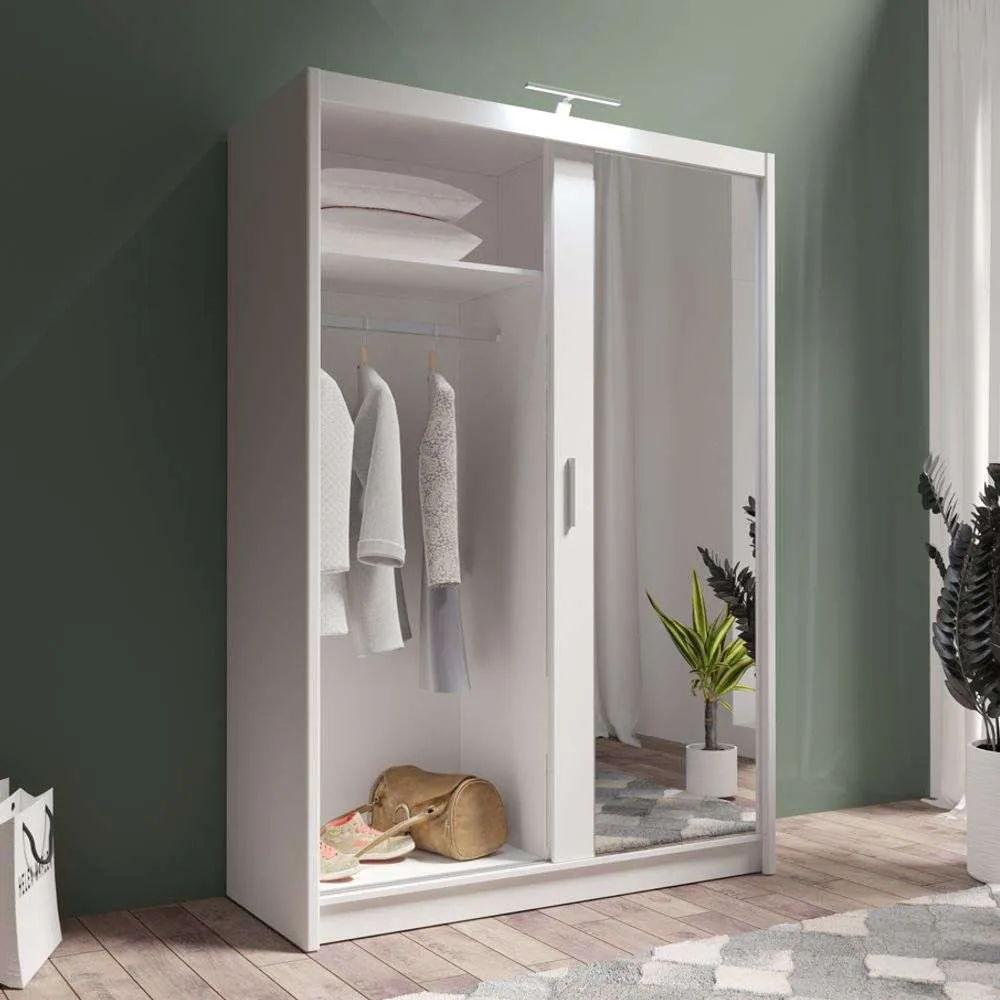 Piper 150cm Sliding Door Wardrobe White