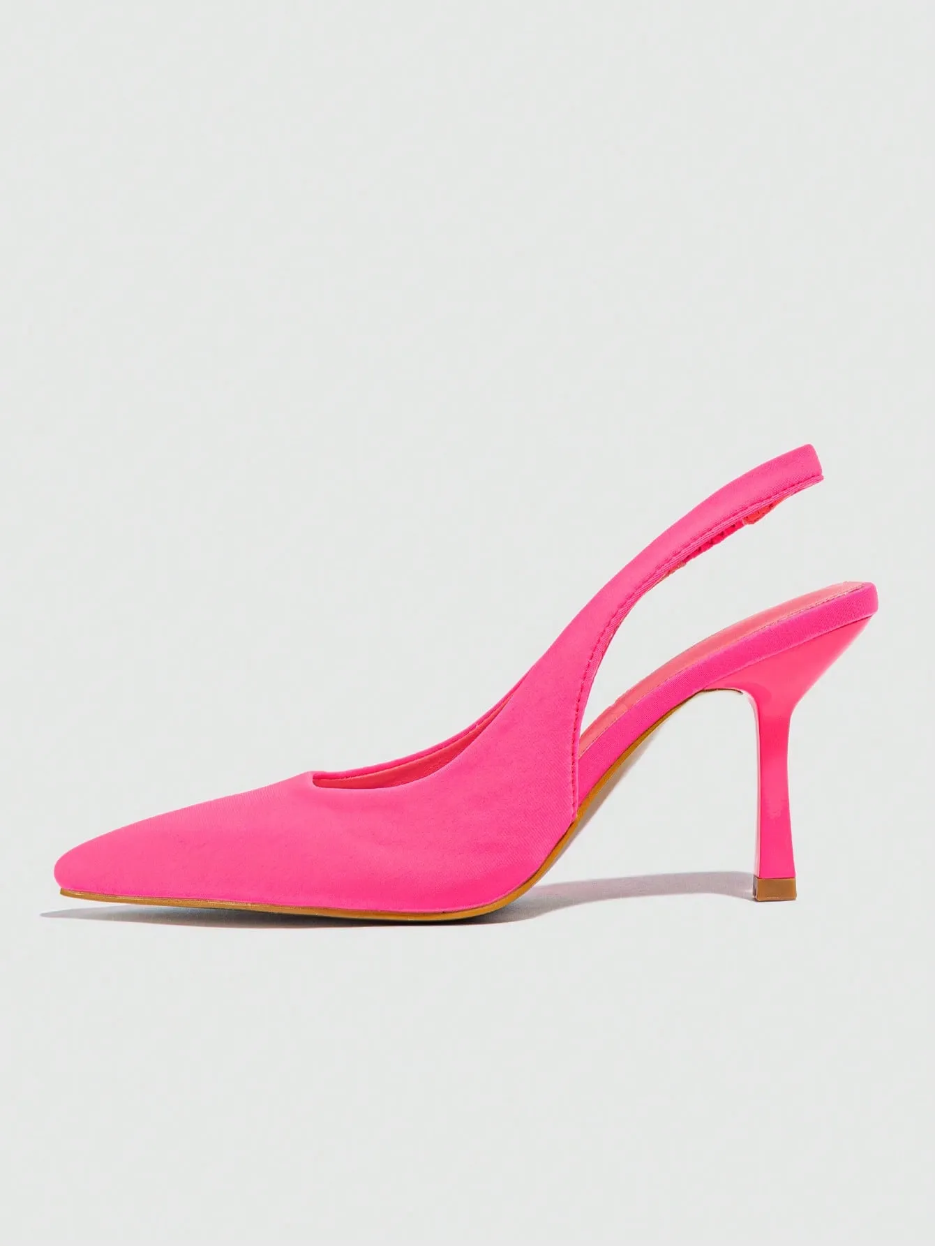 Point Toe Heeled Slingback Pumps