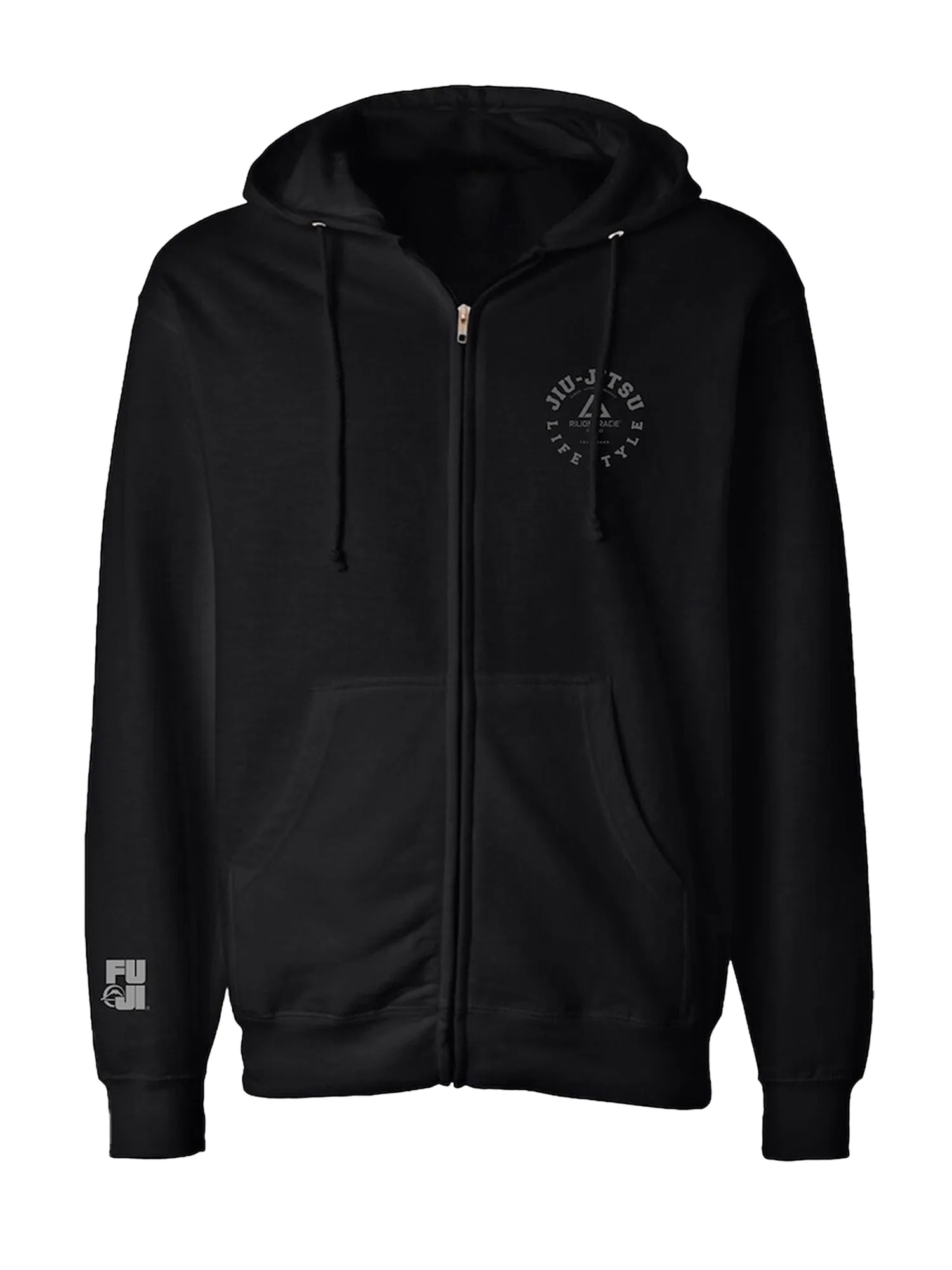 Rilion Gracie Lifestyle Black Zip Hoodie Adult