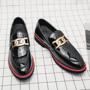 Scarlet Gold Shine Classic Shoes