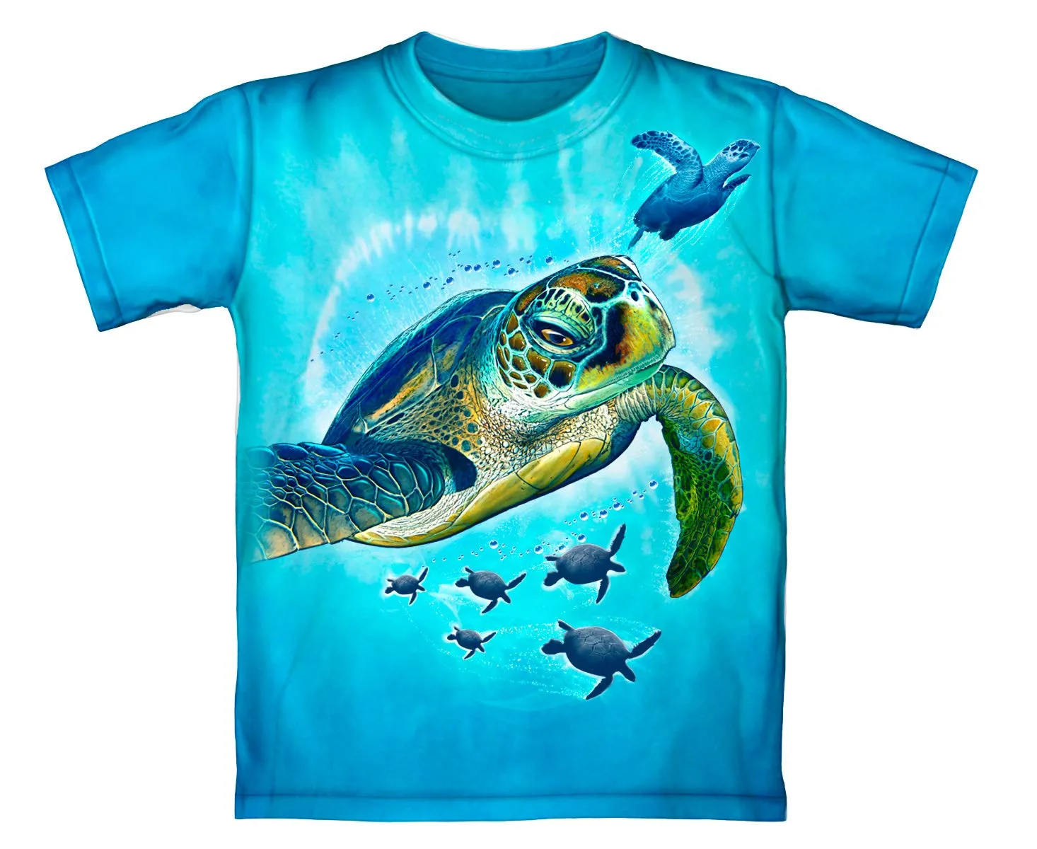 Sea Turtles Tie Dye Adult Tee Shirt (Adult Large