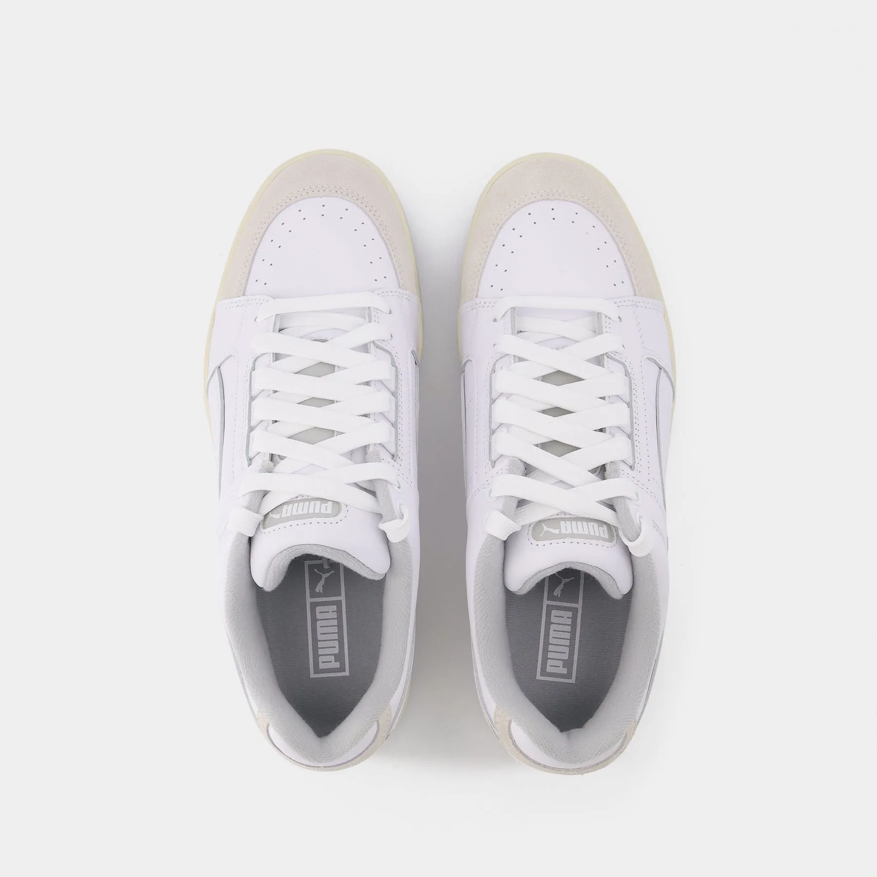 Slipstream Retro Baskets in White Leather