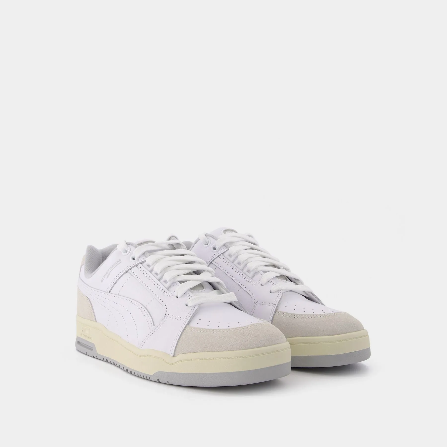 Slipstream Retro Baskets in White Leather