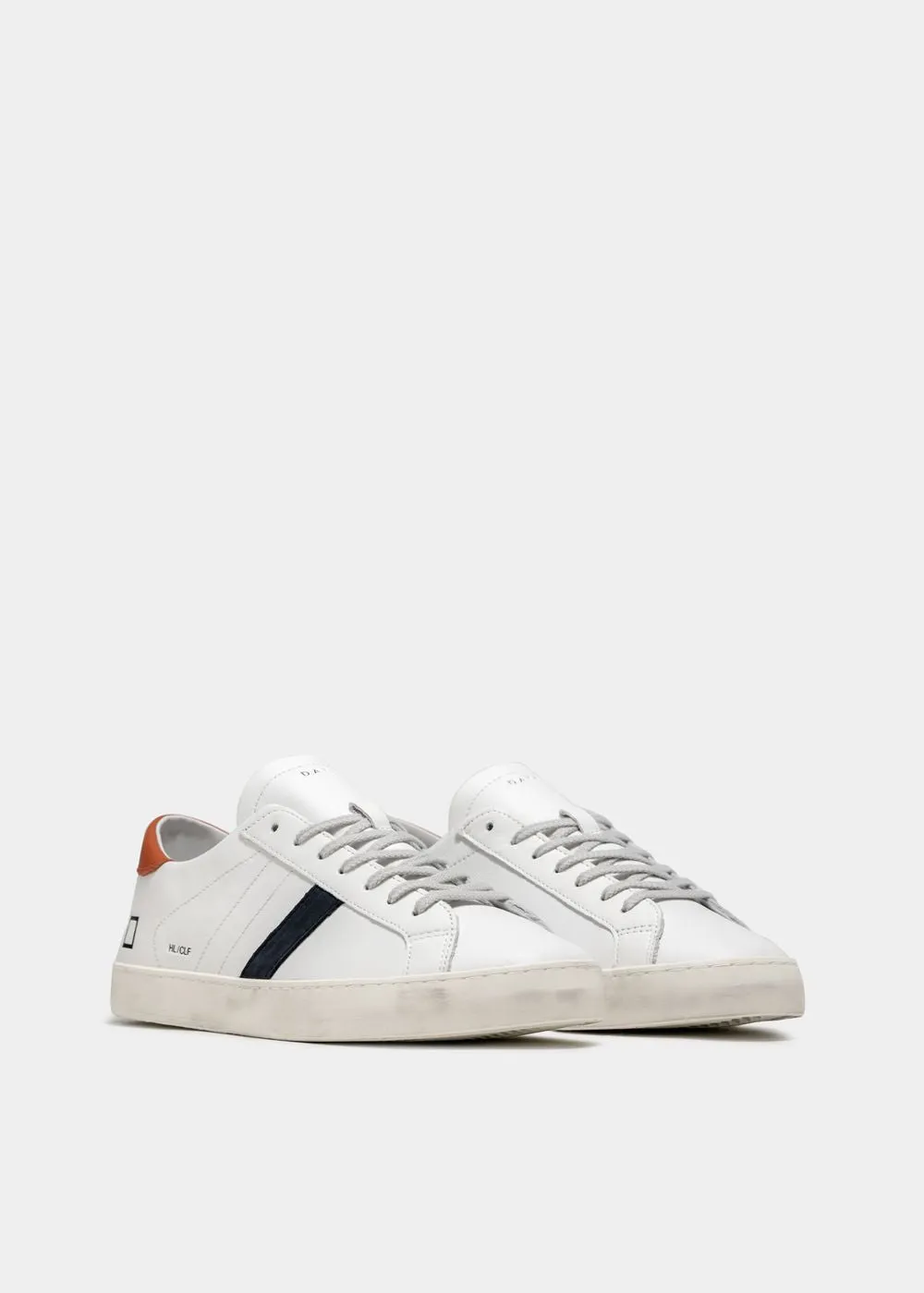 Sneakers DATE Hill Low Vintage Calf White - Orange