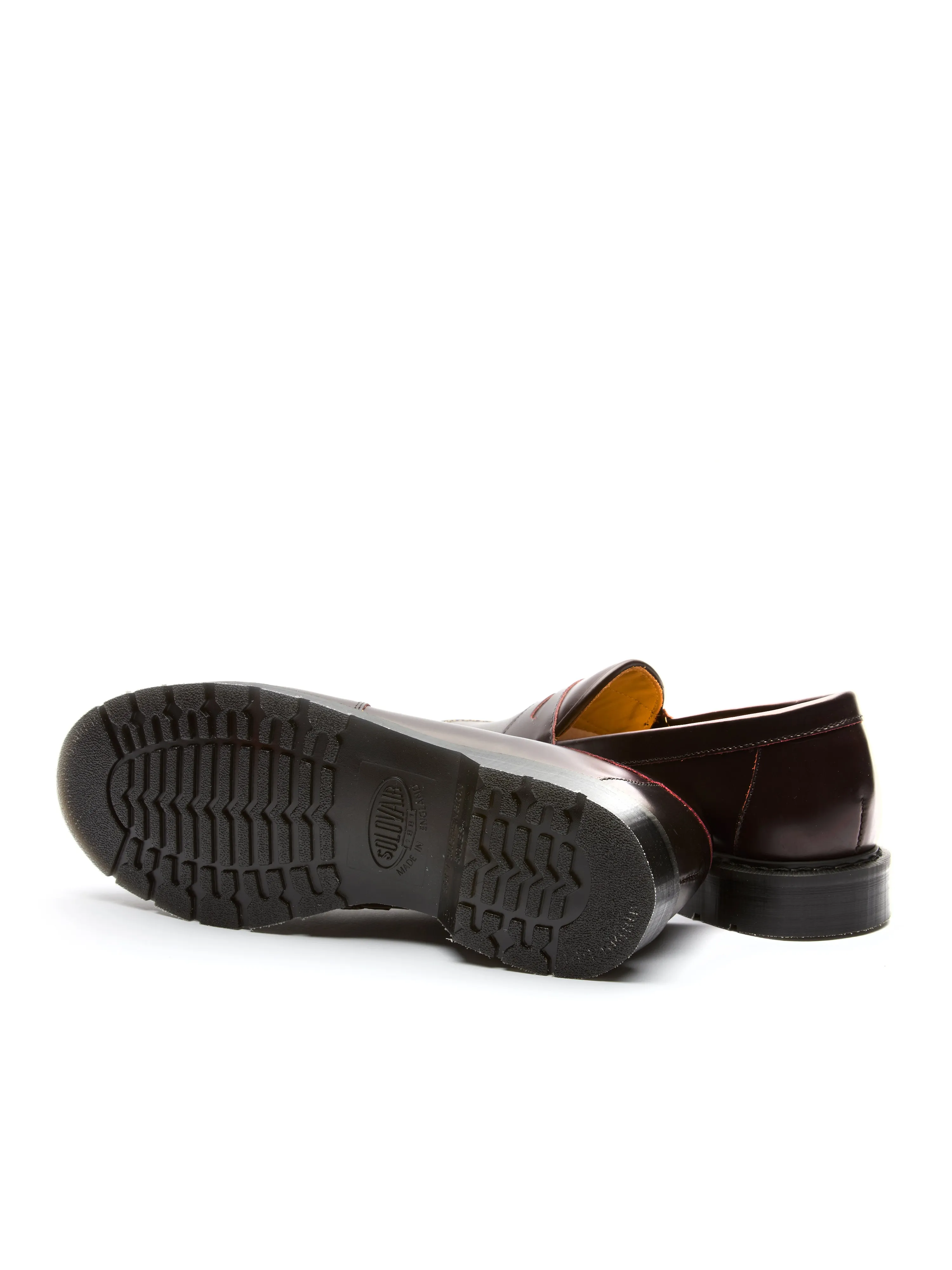 Solovair x Oliver Spencer Penny Loafer Ox Blood Leather Stitch