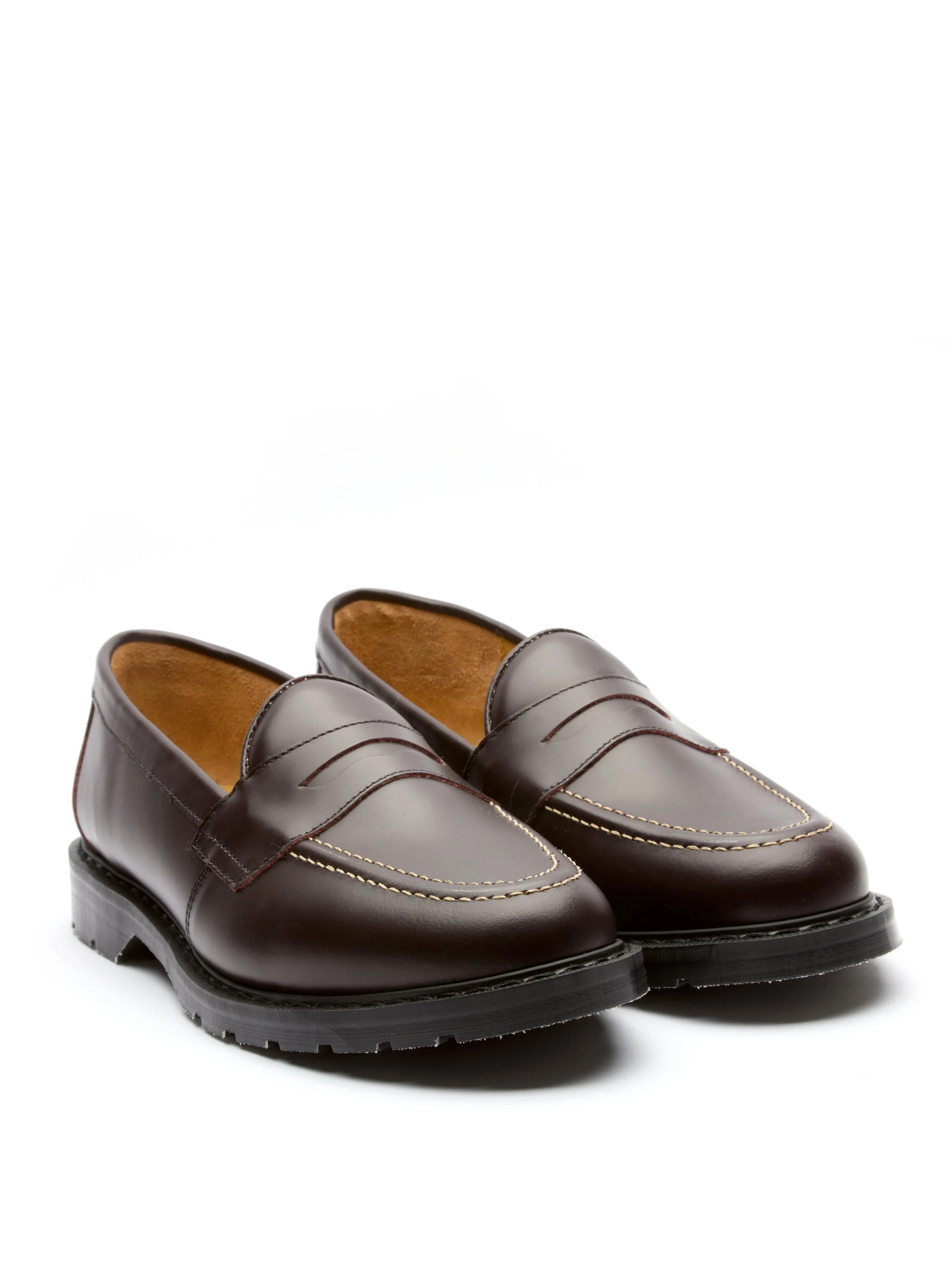 Solovair x Oliver Spencer Penny Loafer Ox Blood Leather Stitch