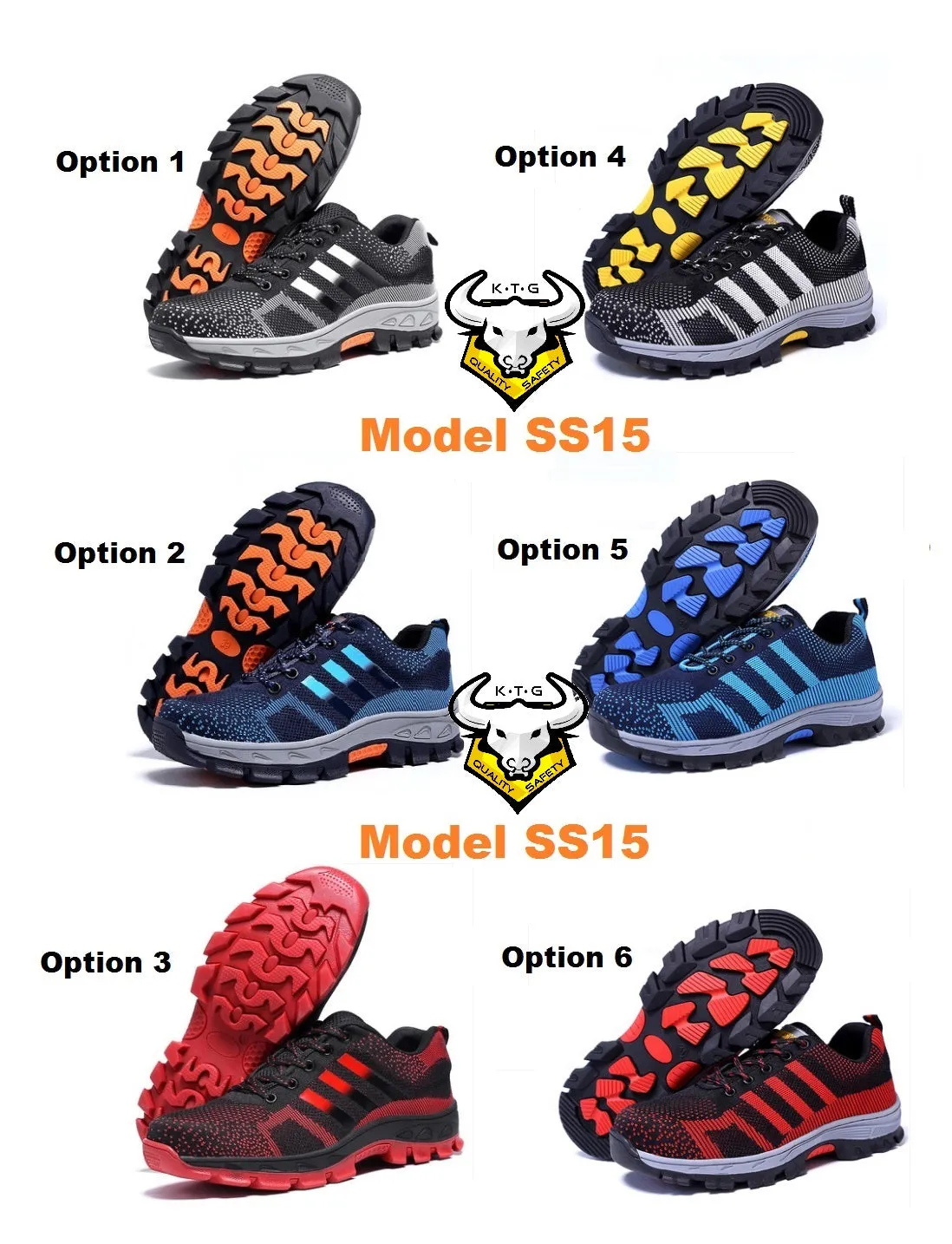 Steel Toe Sports Safety Shoes - Model SS15 (Option 6)