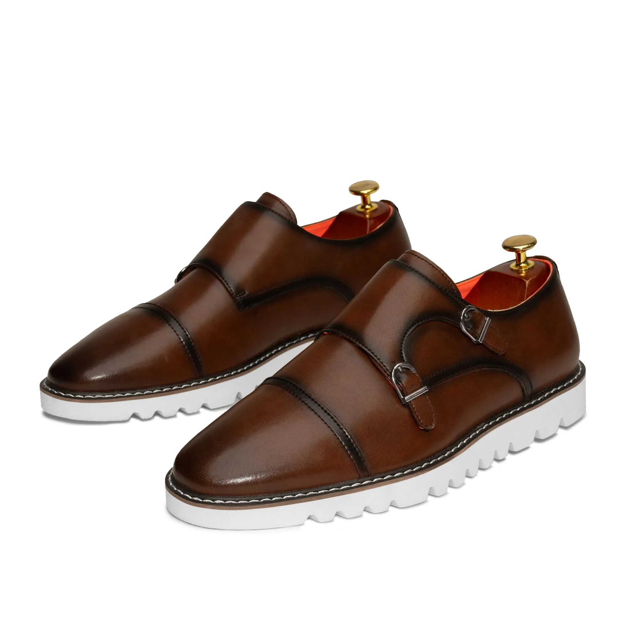 The Freshman L TAYNO Leather Monk Strap Oxford Sneaker