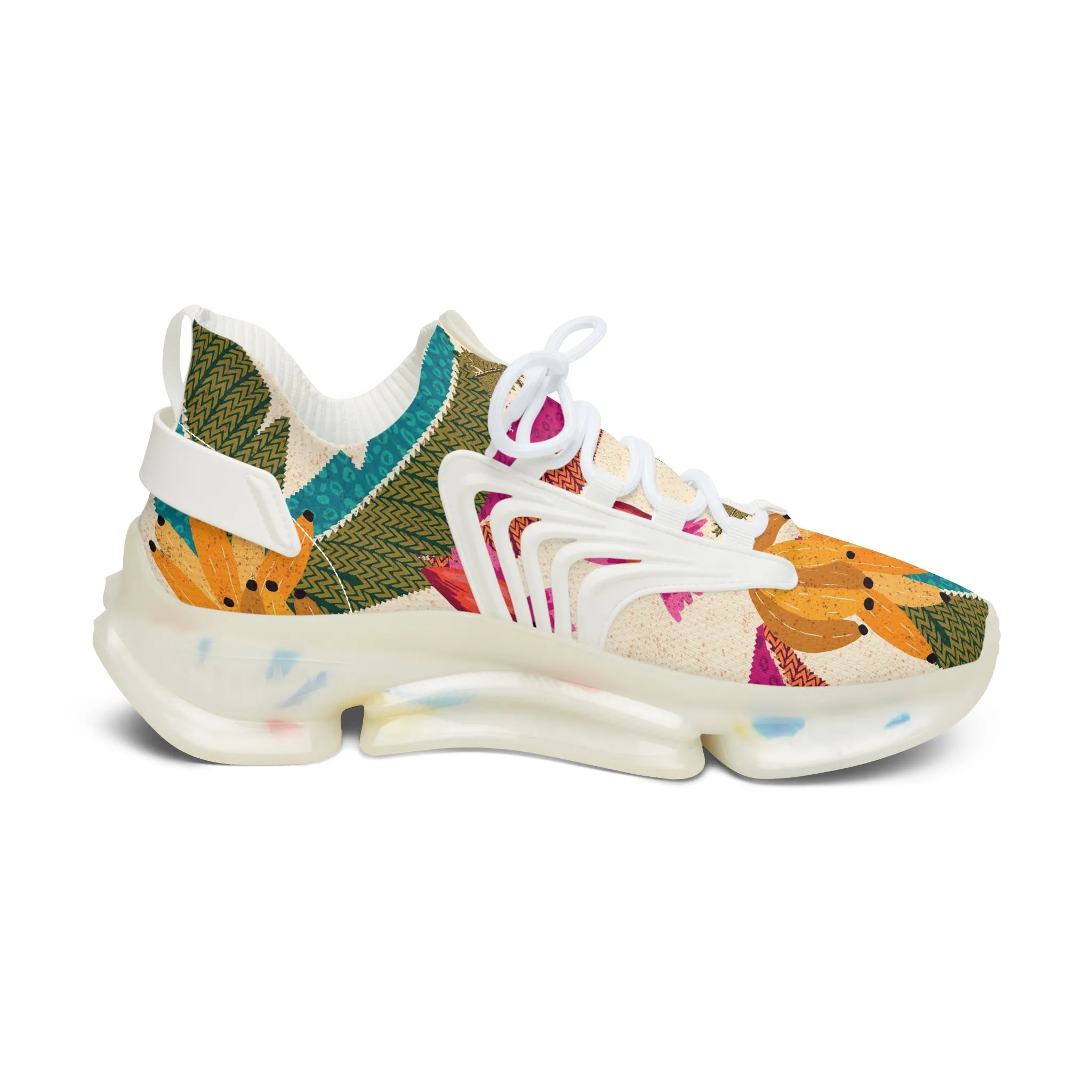 Tropical Bananas Women's Mesh Sneakers