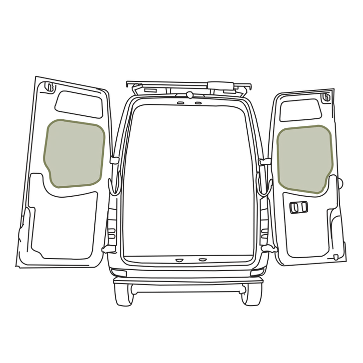 VanEssential Mercedes-Benz Sprinter NCV3 Middle Rear Door Storage Panels (Pair)