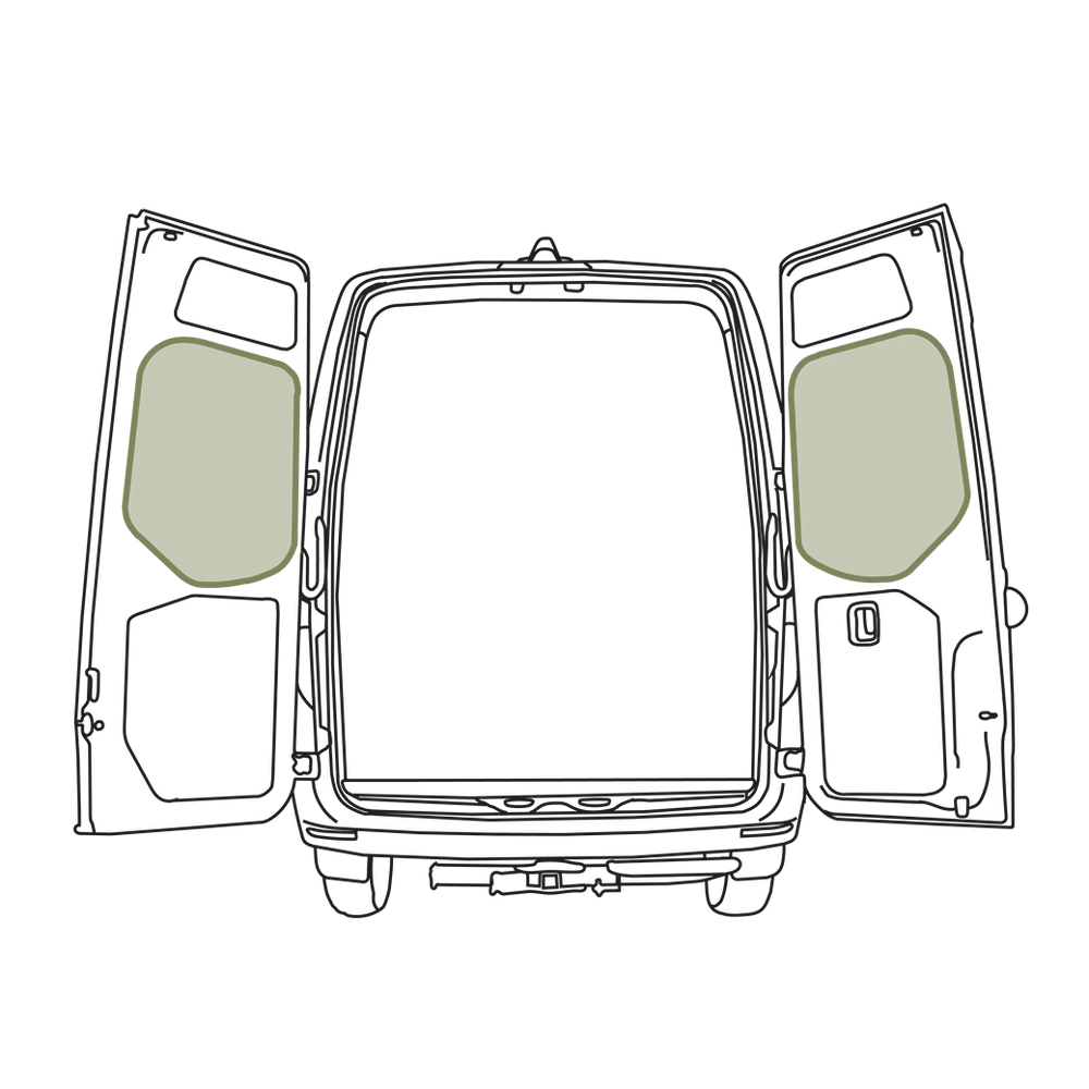 VanEssential Mercedes-Benz Sprinter VS30 Middle Rear Door Storage Panels (Pair)