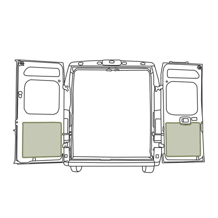 VanEssential Ram Promaster Lower Rear Door Storage Panels (Pair)