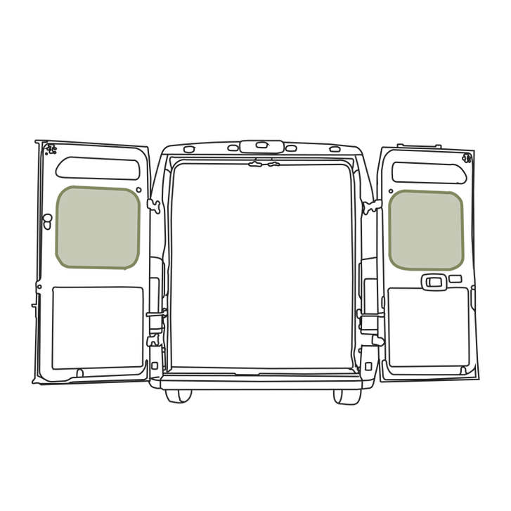 VanEssential Ram Promaster Middle Rear Door Storage Panels (Pair)