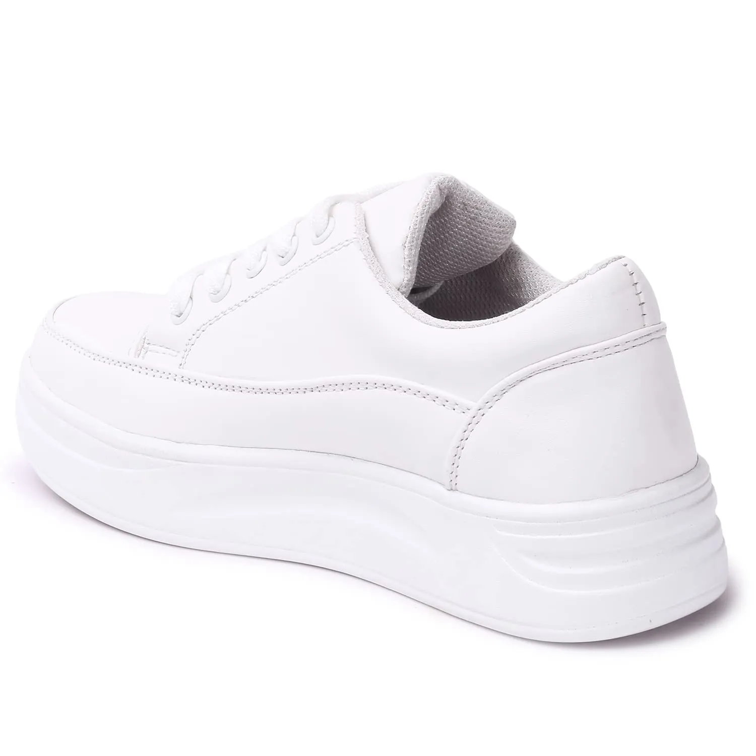 Vendoz Women White Stylish Casual Sneakers - 39 EU