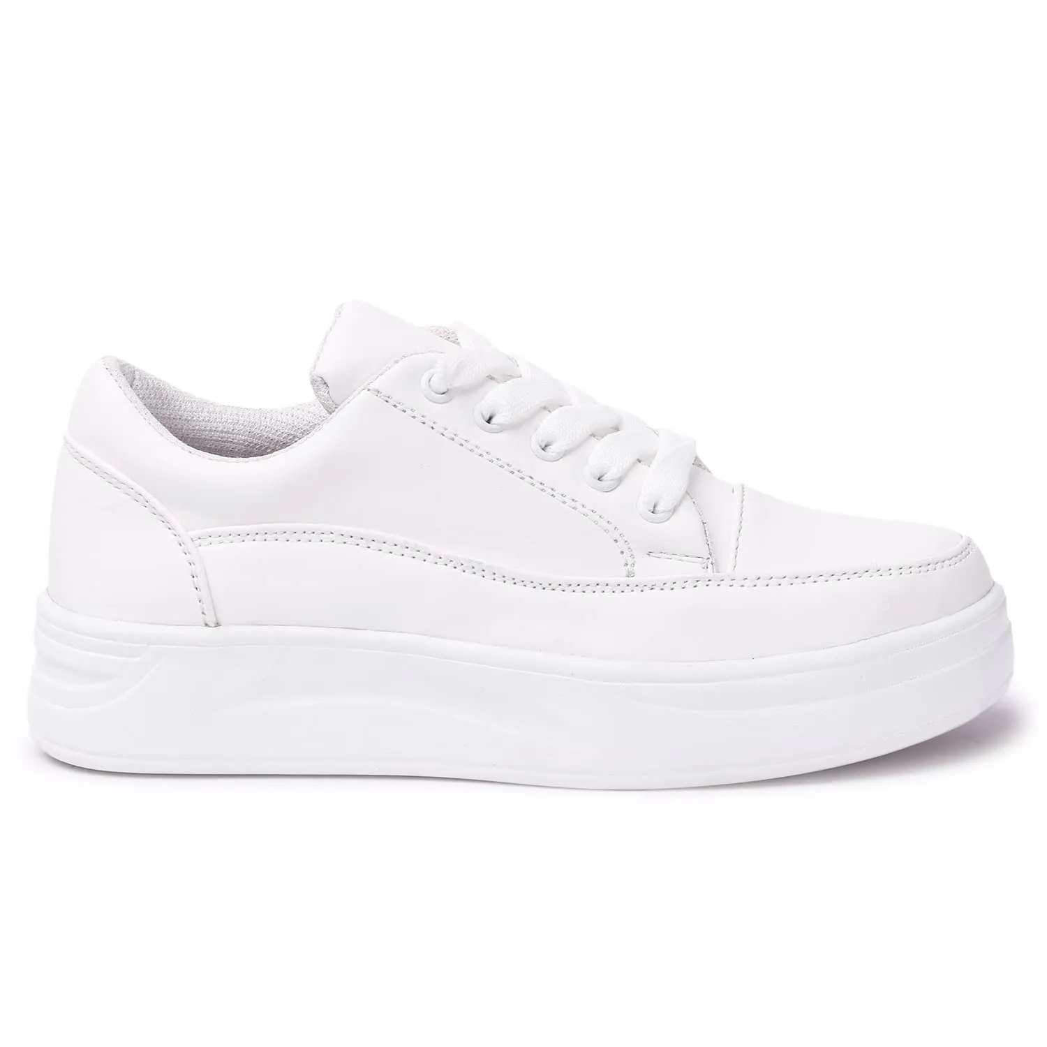 Vendoz Women White Stylish Casual Sneakers - 39 EU