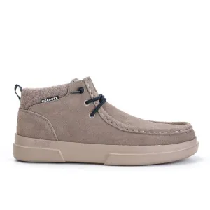 Walk in Pitas Pic-Garda Ladies Taupe Suede Waterproof Elasticated Ankle Boots