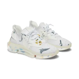 Watercolor Whale Women's Mesh Sneakers