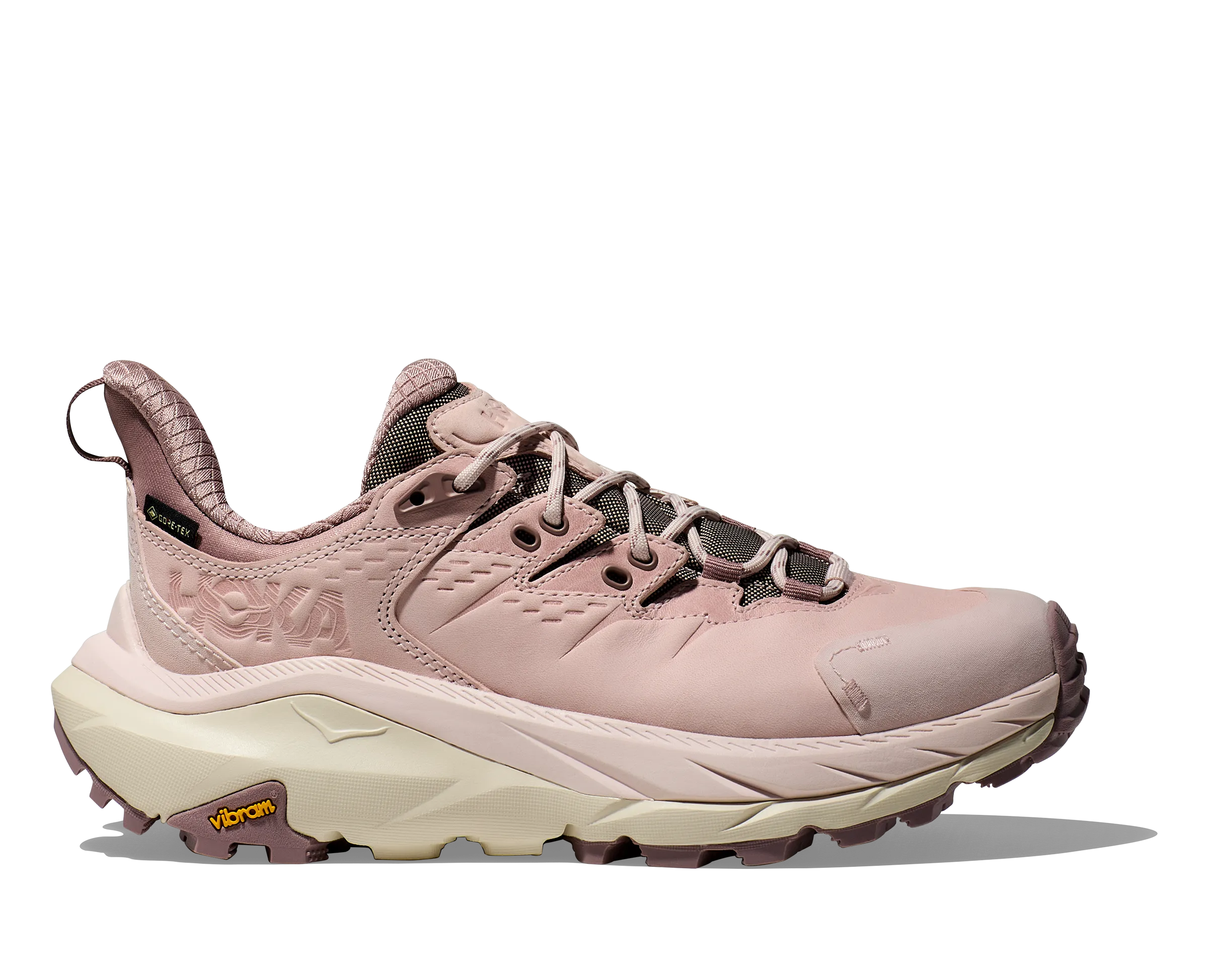 Women's Hoka Kaha 2 Low GTX Color: Cosmic Pearl/Oat Milk