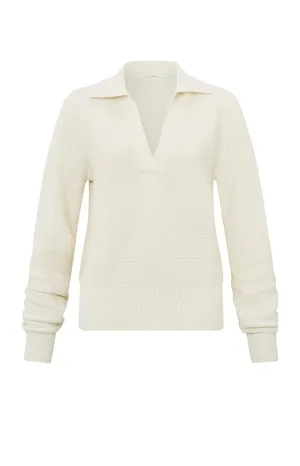 Yaya Rib Sweater With Collar